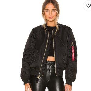 Black aeropostale bomber jacket - size small